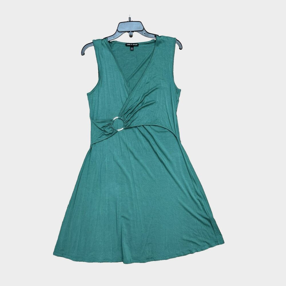 Cable & Gauge Green Wrap Midi Dress
